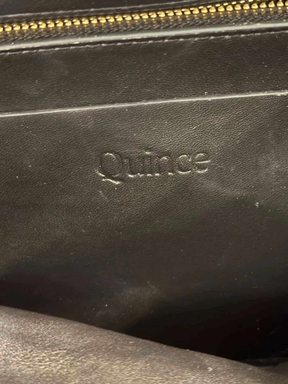 Quince Italian Leather Handwoven Tote Purse Black Large - Picture 9 of 10